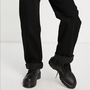 Black Topshop One oversized mom jeans size 34